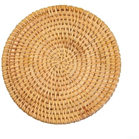 Rattan-Untersetzer, Isolierpads für Essschutz, Stroh-Tischsets für jede Umgebung (13 cm)