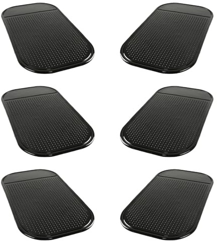 LUMOOM 6 Stück Auto Armaturenbrett Anti Rutsch Matten, Silikon Gel Pads, Waschbare Auto Anti Rutsch Pads, Antirutschmatte Auto Handy Schlüssel Sonnenbrille Münzen (13 x 7cm)