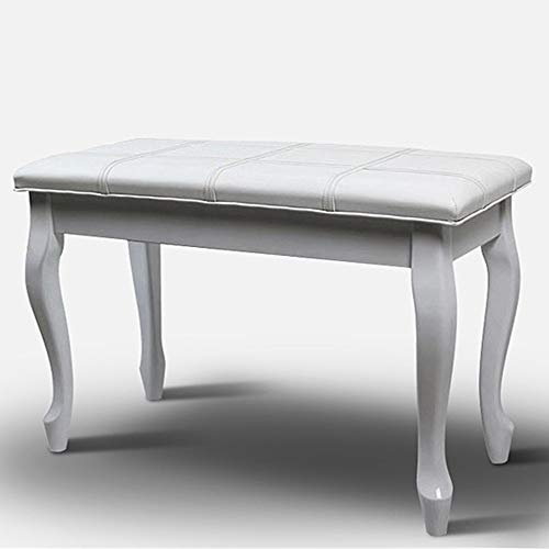 JXXUIRUIEEN Wooden Keyboard Seat Piano Stool Piano Playing Folding Electric Piano Stool(Bianco)