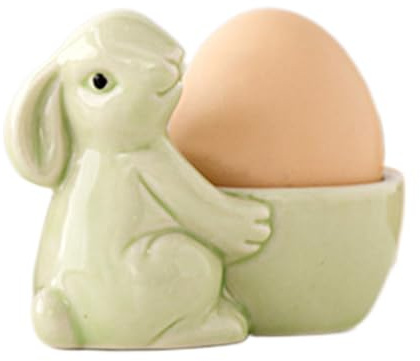 Eierbecher Frühstück - 3,35 Zoll Keramik Hasenfigur, Bunter Oşter-Eierhalter, Dekorativer Ei-Tassenhalter | Lustiger Eierwärmer für Kinder, Ostertisch, Küchenregal, Wohnzimmer Deko & als Geschenķidee