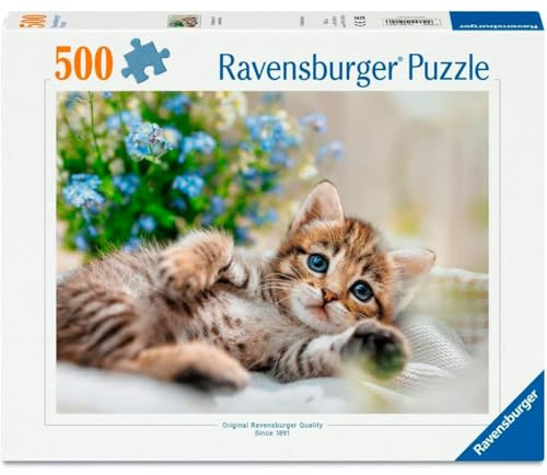 Ravensburger Puzzle 12001904 - Süßes Kätzchen - 500 Teile Katzen-Puzzle, für Tierfreunde und Puzzle-Fans ab 12 Jahren