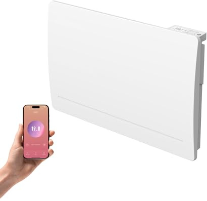 Radiateur électrique inertie sèche fonte Connecté WIFI 1500W Thermostat Programmable Blanc Cosyup Eilo Garantie 3 ans
