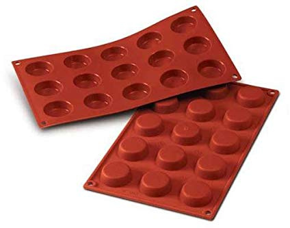 silikomart | SF043 Silikonform für TORTINA Monoportionen, Antihaft, 15 Cupcakes, 1er Pack Kuchenform, Ø 40 h 13 mm, Made in Italy