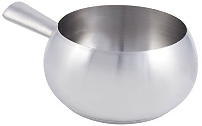 Bon Chef 5150SS Stainless Steel Induction Bottom Fondue Pot with Tapered Handle, 6 Diameter x 4 Height