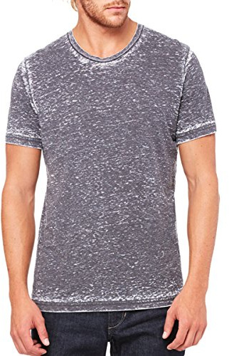 BELLA+CANVAS Unisex Poly-Cotton Short-Sleeve T-Shirt M Grey Acid WASH