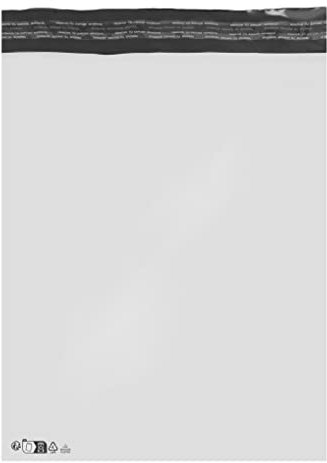 UniversGraphique, 10 Versandtaschen A3 350 x 450 mm Warensendung Wasserdicht Versandbeutel Weiß Plastik Blickdicht Selbstklebend Umweltschutz Geschenktasche Dünner Umschlag 22g