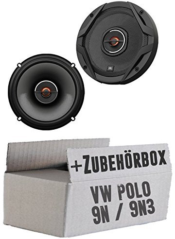 Lautsprecher - Einbauset passend mit JBL GX602 2-Wege 16,5cm Koax passend für VW Polo 9N 9N3 Front