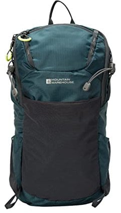 Mountain Warehouse Inca 18L Rucksack - Sternum Strap Backpack, Hydration Compatible Travel Bag Petrol Blue