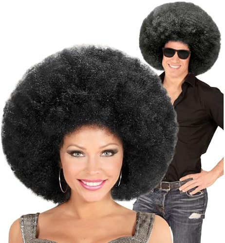 W WIDMANN MILANO Party Fashion - Riesen Lockenperücke | Für Damen und Herren, voluminöser Look für Karneval, 70er und 80er Jahre Partys, Karneval, Halloween
