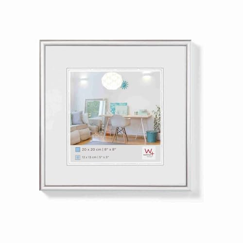 walther design Bilderrahmen silber 20 x 20 cm New Lifestyle Kunststoffrahmen KV220S