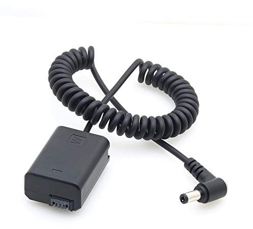 Fotga Extendable Power Cable Adapter for DC Connector to Decoded DC Coupler Dummy Battery NP-FW50 for Sony A7 A7R A7S II A5100 A6000 A6300 A6400 A6500 DSC-RX10 Camera