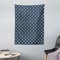 ABAKUHAUS Piraten Wandteppich und Tagesdecke, Jolly Roger Muster, aus Weiches Mikrofaser Stoff Wand Dekoration Für Schlafzimmer, 110 x 150 cm, Dunkelblau Weiß