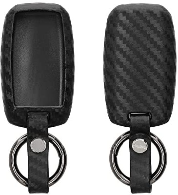 kwmobile Custodia Coprichiave Compatibile con Kia con 3 tasti Smartkey Cover - Copritelecomando Chiave Auto - Copri Chiavi Macchina Effetto Carbonio