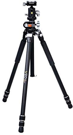 Vanguard VEO3+ 263AB - Treppiede macrostatico e monopiede in alluminio, con testa a sfera, adattatore multi mouse, punte e borsa per treppiede