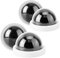 Sugoyi Dummy Camera, Hemisphere Camera 4pcs Simulation Camera, ABS LED Fake Camera for Supermarkets, Hotels(white)