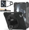 ZenRich iPad Air 5th Generation Case 2022, zenrich iPad Air 4th Generation 10.9 inch Case with Pencil Holder Stand Hand Strap Shoulder Belt Shockproof for iPad Pro 11 inch 2022/2021/2020,Black