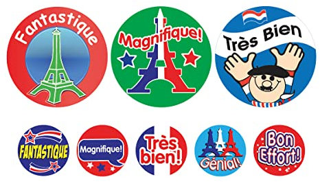 SuperStickers Französisches Lob-Aufkleber, 1240 Stück