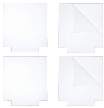 CREATCABIN 4 Stück Acrylglasplatte Klare Gegossene Plexiglas Quadratische Platte 4mm Dicke Kunststoffglasplatte Für LED-Lichtsockel, Zeichen, DIY-Display-Projekte, Kunst