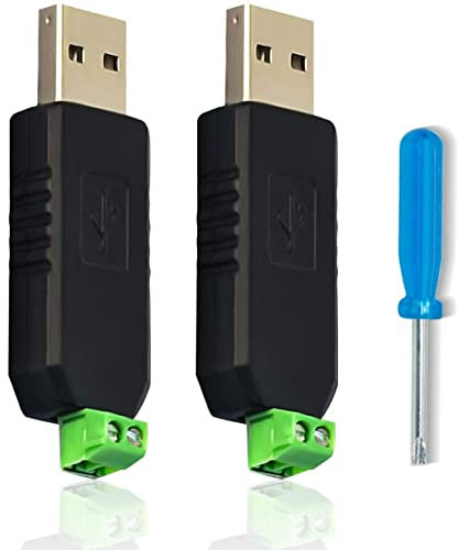 Greluma 2 Stück USB zu RS485 Konverter Adapter CH340 Chip 64 Bit Geeignet für Windows 7/8/Vista/MacOS/Linux