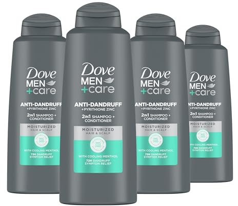 Dove Men+Care 2 in 1 Shampoo and Conditioner Dandruff Defense 20.4 oz 4 Count