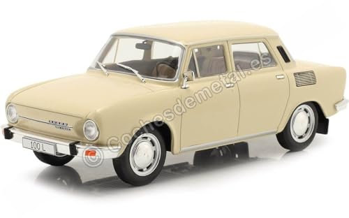 Skoda 100 L Whitebox Modellauto Druckguss Maßstab 1:24, Beige