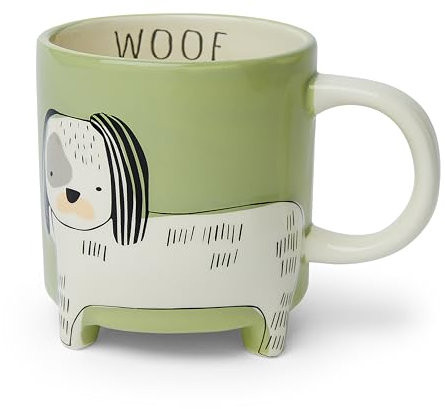 Mousehouse Gifts - Patch Dog Mugs with Feet, Family Animal Mugs for Children and Adults