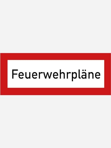EVS SAFETY Feuerwehrpläne Aufkleber/Folie - Deutlich sichtbare Kennzeichnung für Feuerwehrpläne.