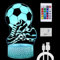 ZJRung 3D Kinder Nachtlicht Fußball 16 Farben Fußball Illusionslampe USB Touch Schalter mit Fernbedienung LED Nachtlicht für den Schreibtisch Fußball Geschenk für Kinder