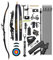 surwolf Takedown Recurvebogen Set für Erwachsene,Wettkampf Recurvebogen,66/68/70,16~40lb,Sportbogen,Langbogen,Jagdbogen（Schwarz Rechts,70-26lbs）