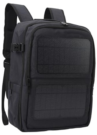 Sac à Dos Solaire de Voyage, Sac à Dos Solaire Léger et étanche, de Panneau Solaire 12 W pour Téléphones Portables, Alimentation de Périphérique 5 V pour Photographie,