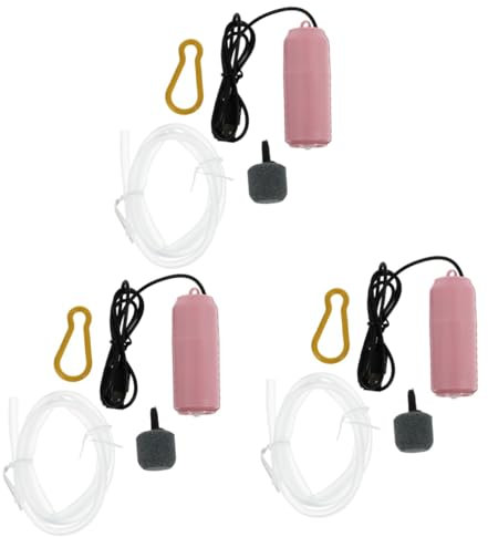 Kisangel 3 Sets USB Sauerstoffpumpe Kleine Pumpe Luftsprudler Mini Luftpumpe Kleine Batterien D Batterien Wiederaufladbar Einweihungsgeschenk Aufschäumer Wiederaufladbare USB