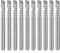 10pcs O Flute Aluminium Router Bits 1/8 Inch Shank Spiral Up Cut Router Bit Single Flute End Mill Set Solid Tungsten Carbide CNC Engraving Milling Cutter