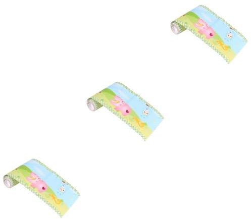 ifundom 3stücke Cartoon Tier Wandaufkleber Für Kinderzimmer Selbstklebend Dekorative Bordüre Für Wohnzimmer Badezimmer Und Spielzimmer Langlebig Und Einfach Anzubringen