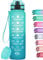 HydroPal 1L Sports Water Bottle, Motivational Drink Bottle with Filter, Leakproof, BPA-free, Gym, Running, Travel, Office, Outdoor