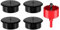 DuDuZui 4 Pièces œillets de Bureau, Passe-câble de Bureau 60mm Passe-câble de Bureau, Idéale pour Le Bureau et la Maison Câble de Table, avec Scie Cloche (60mm, Noir)