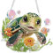 Frundoo Diamond Painting Kinder, Diamond painting Schildkröte, Geschenk Mädchen 5 6 7 8 9 10 11 12 Years DIY 5D DiamantPainting Windspiel mit Kette, für Fenster Wand und Eingang Decor