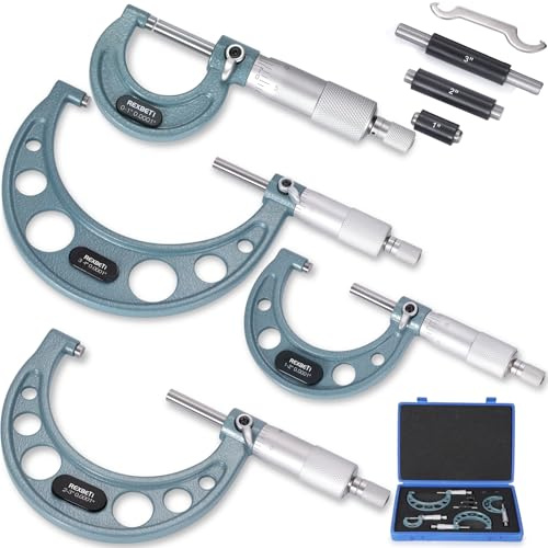 REXBETI Outside Micrometer, Ultra-Precision Carbide Tipped Measuring Tool