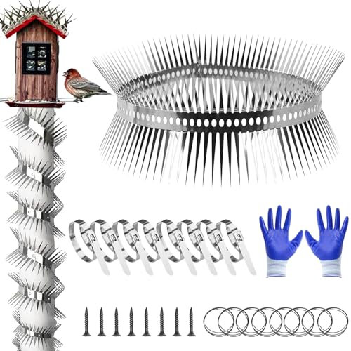 YOUYIKE Marderabwehr, 100|200|300cm Edelstahl Marderschutz Fallrohr Marderabwehrgürtel mit Zubehör Marderschreck Katzenabwehrgürtel Marderfalle für Haus Dachrinne Baum Kann Geschnitten Werden (200CM)