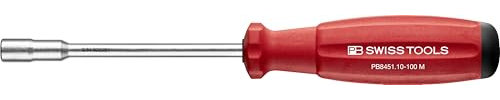 PB Swiss Tools Schraubendreher Bithalter PB 8451.10-100 M CN | 100% Swiss Made | magnetische Edelstahl-Bitaufnahme für C 6,3 und E 6,3 (1/4) Precision Bits, Klingenlänge 100 mm