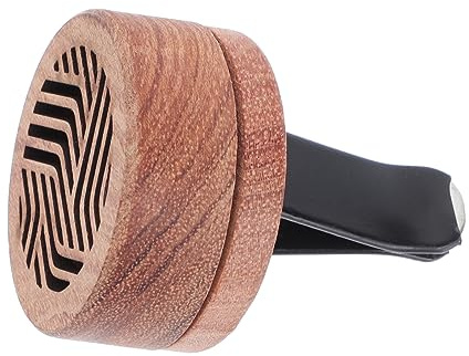 MUELODSIC Duft Fahrzeug Aromadiffusor für Ätherische Öle Fahrzeuginnenausstattung Holzdesign Tragbar Elegant für Auto Luftauslass