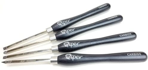 Charnwood TCSET4S Carbide Tipped Wood Turning Tool - 4 Piece Set