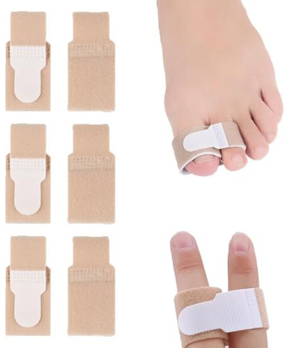 WUSJCOF 6 pz Nastri Avvolgenti per Dita, Bendaggi Imbottiti, Fascia in Tessuto per Dita e Piedi, Protezione per Articolazioni Gonfie o Contuse