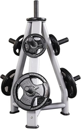 Weight Plate Tree Olympic Weight Plate Rack Weight Plate Tree For Bumper Plates Free Weight Stand Metal Steel Dumbbell Rack Storage Stand, White, 80x70cm