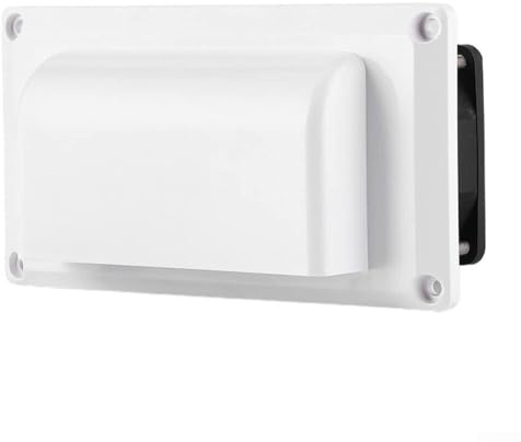RV Side Air Vent Ventilation Exhaust Fan 12V 6W Low Noise Caravan Motorhome Trailer Camping Black White Plastic Anti-UV Thermal Resistant(White)