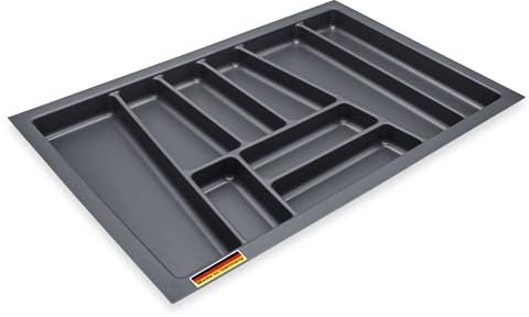 Spetebo Range-couverts multifonction gris ardoise 74 x 48 cm | Plastique, organiseur, fabriqué en Allemagne