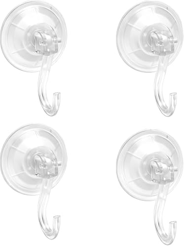 4PCS Suction hooks gancho ventosa fuerte no requiere perforación ventosas con gancho reutilizable apto para diversas superficies lisas como cocinas baños y cristales con una capacidad de carga de 5KG