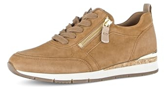 Gabor Damen Low-Top Sneaker, Frauen Sneaker,Holly-Jolly,Navy,Nappa-Leder,Night-Blue,Off-White,Oliv,offen,Visone,Sattel/steppa(Gold,41 EU / 7.5 UK