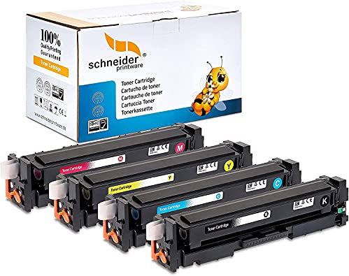 4 Schneider Printware Toner | 30 Prozent mehr Druckleistung | kompatibel mit 304A für HP Color Laserjet CP2025 CP2025dn CP2025n CM2320fxi MFP CM2320nf MFP CC530A CC531A CC532A CC533A