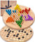 Jaques of London Chinese Checkers & Go Game | Family Wooden Games | Reversible Classic Games | Checkers Board Game with Go Game | Since 1795