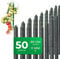 Novatool Lot de 50 tuteurs de 90 cm - Vert - 11 mm - Tube en métal recouvert de plastique - Tuteurs pour plantes grimpantes - Tuteurs de tomates pour plantes grimpantes - Tuteur de 90 cm